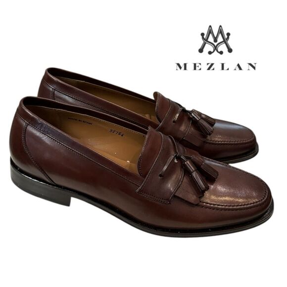 New Mezlan E2391 Cognac Men\'s Leather Dress Shoes Loafers 8.5 main image 6